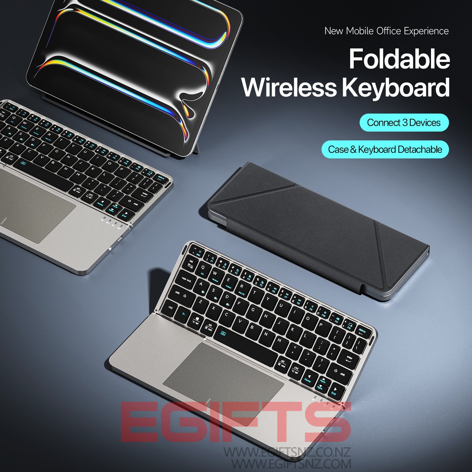 Bluetooth Wireless Foldable Touch Keyboard - Image 2