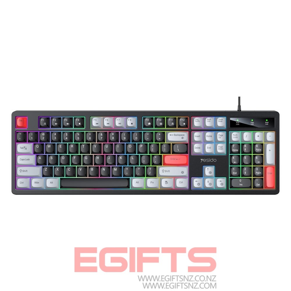 Low Noise Mechanical Keyboard with RGB Backlight USB KB4401