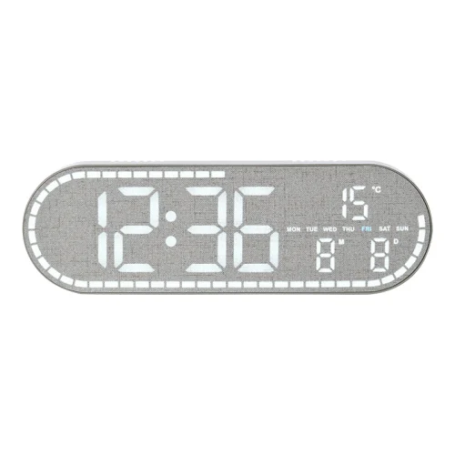Fiber Digital LED Clock 10 Inches