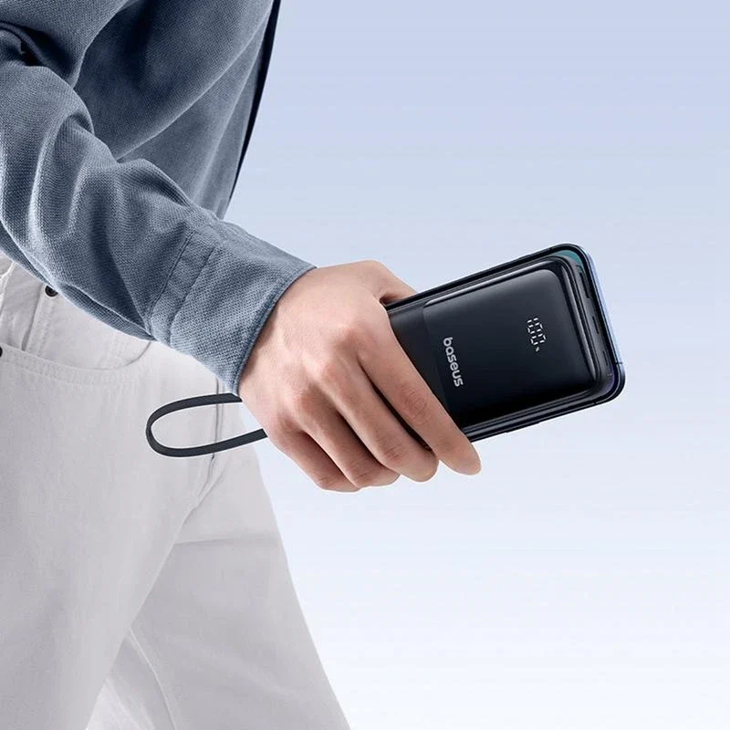 Baseus Lipow 22.5W Power Bank 20000mAh with Built-in Lightning and USB-C Cables and LED Display - Image 8