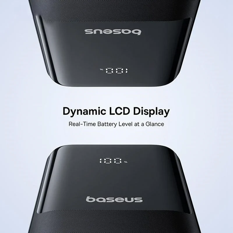 Baseus Lipow 22.5W Power Bank 20000mAh with Built-in Lightning and USB-C Cables and LED Display - Image 11