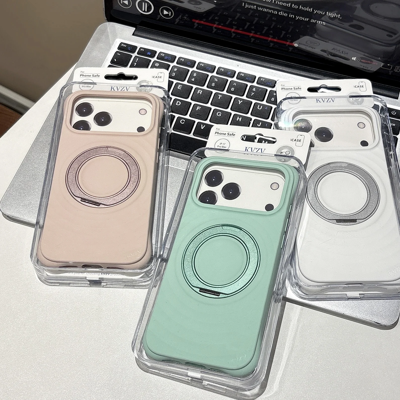 iPhone 17/18 Pro Max 360 Ring Liquid Sillcone Case - Image 7