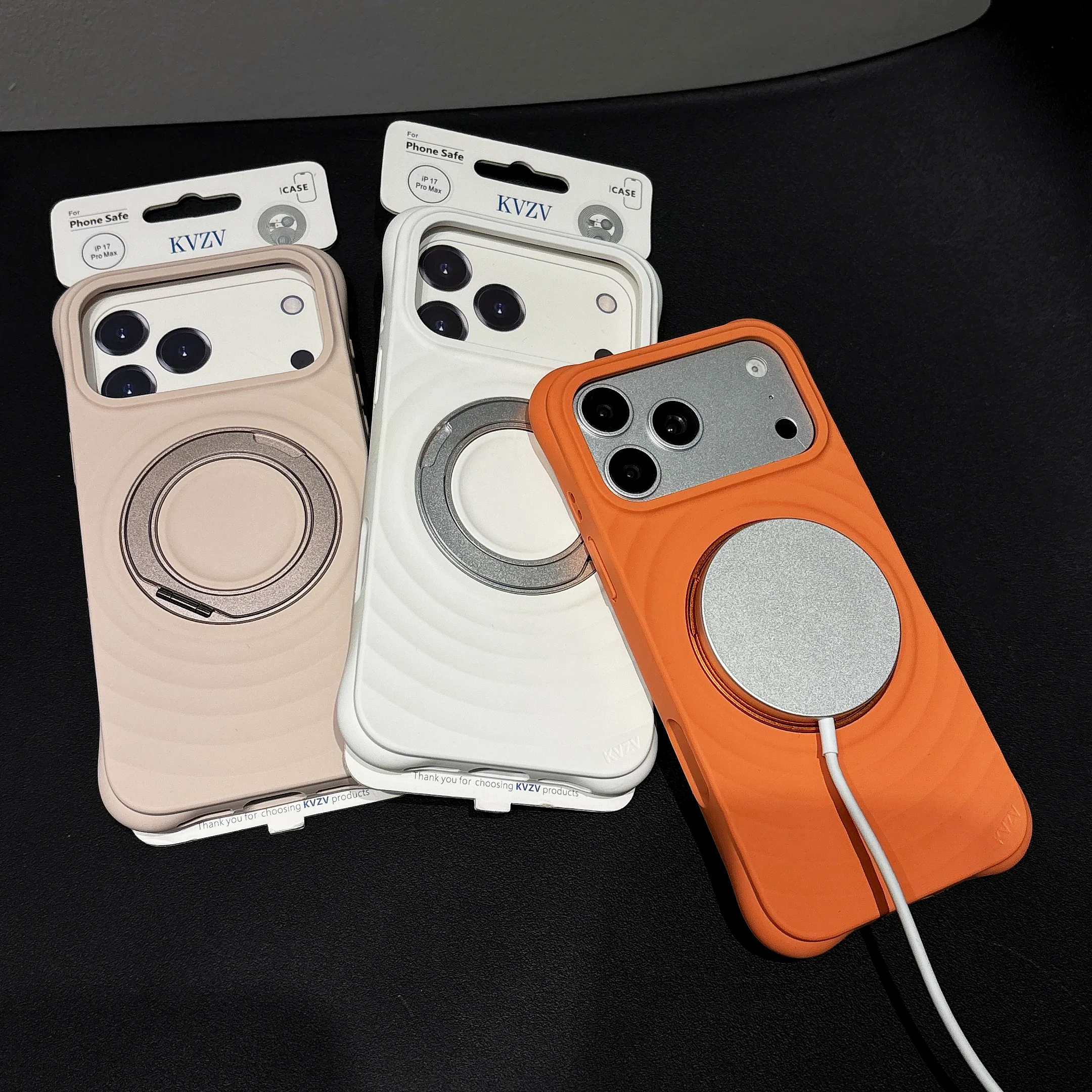 iPhone 17/18 Pro Max 360 Ring Liquid Sillcone Case - Image 2